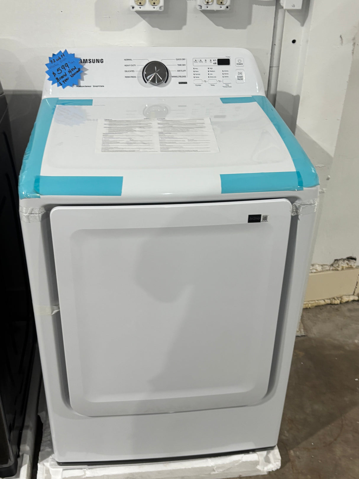 samsung electric White dryer Large capacity