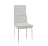 D108 - White - Glass Table + 4 Chairs