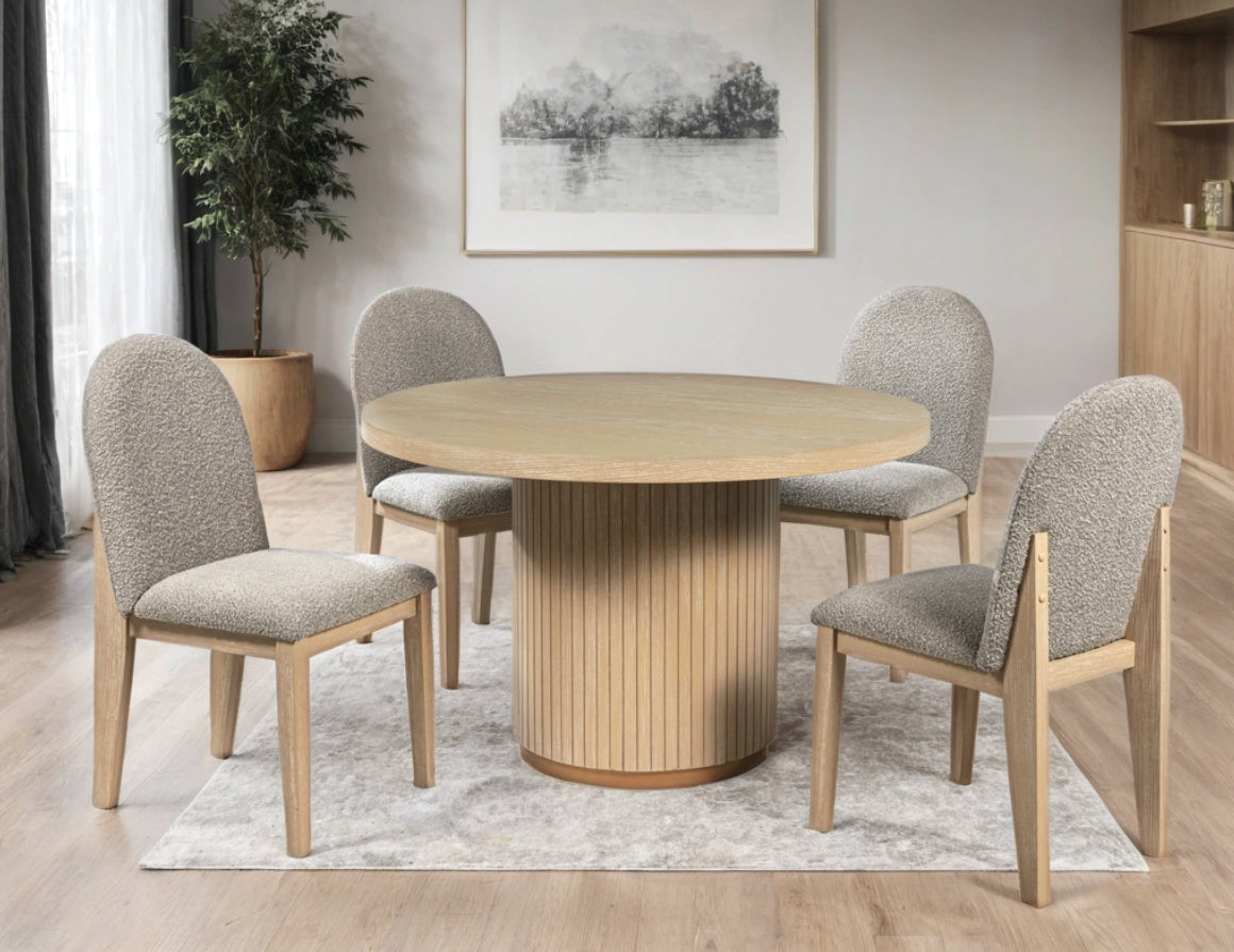 D400 Dining Table + 4 Chair Set