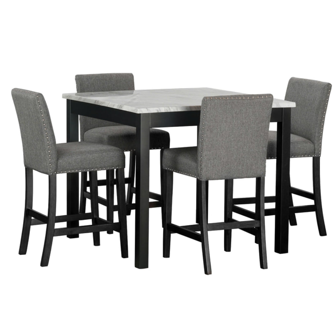Dior12 - Pub Table + 4 Chair Set