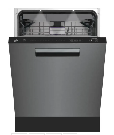 Beko 24” Top Control Dishwasher with CornerIntense™, 3rd Rack & 45 dBa Quiet Operation DDT38532XIH – Stainless Steel Dishwasher