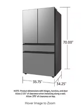 Bespoke 36 in. 29 cu. ft. Standard Depth 4-Door French Door Refrigerator in Stainless Steel with Beverage Center