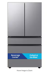 Bespoke 36 in. 29 cu. ft. Standard Depth 4-Door French Door Smart Refrigerator in Stainless Steel with Beverage Center