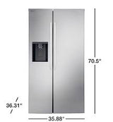 27 cu. ft. Side-by-Side Standard Depth Slim In Door Ice and Water Dispenser in PrintProof Stainless Steel Wi-Fi AVLB