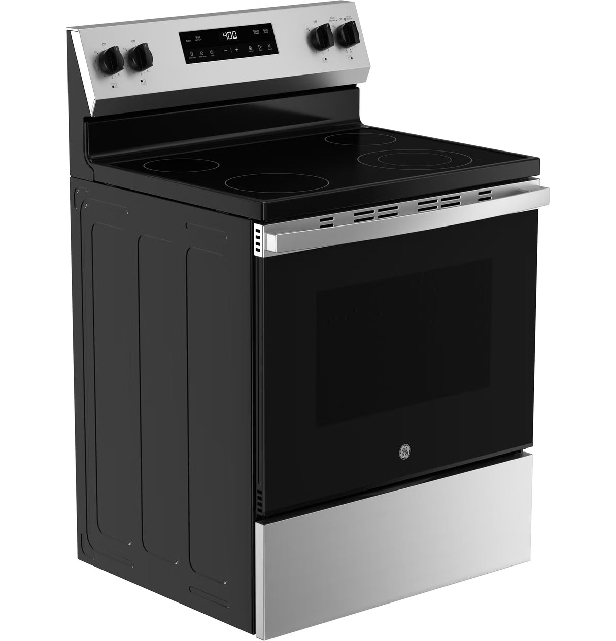 GE 30-in Glass Top 4 burners 5.3-cu ft Freestanding Electric Range