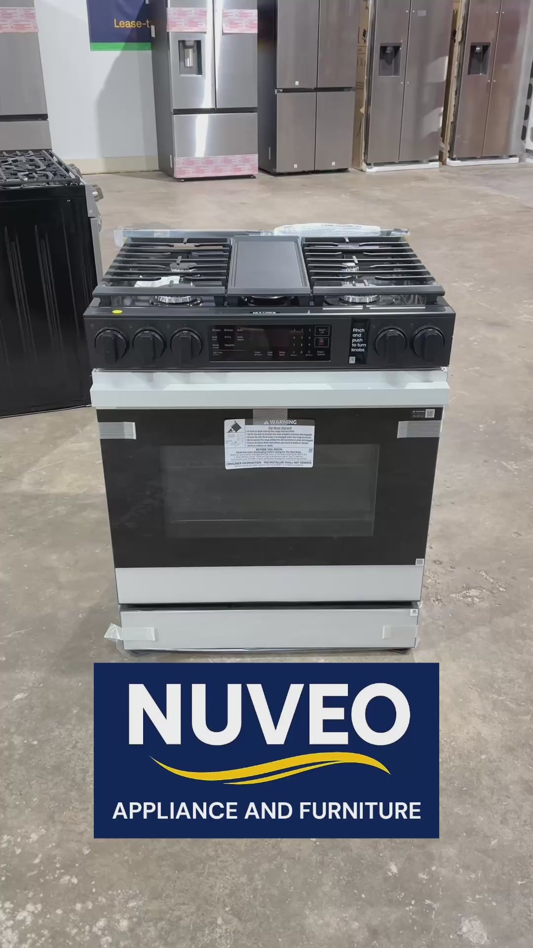 Samsung White Glass Gas Stove