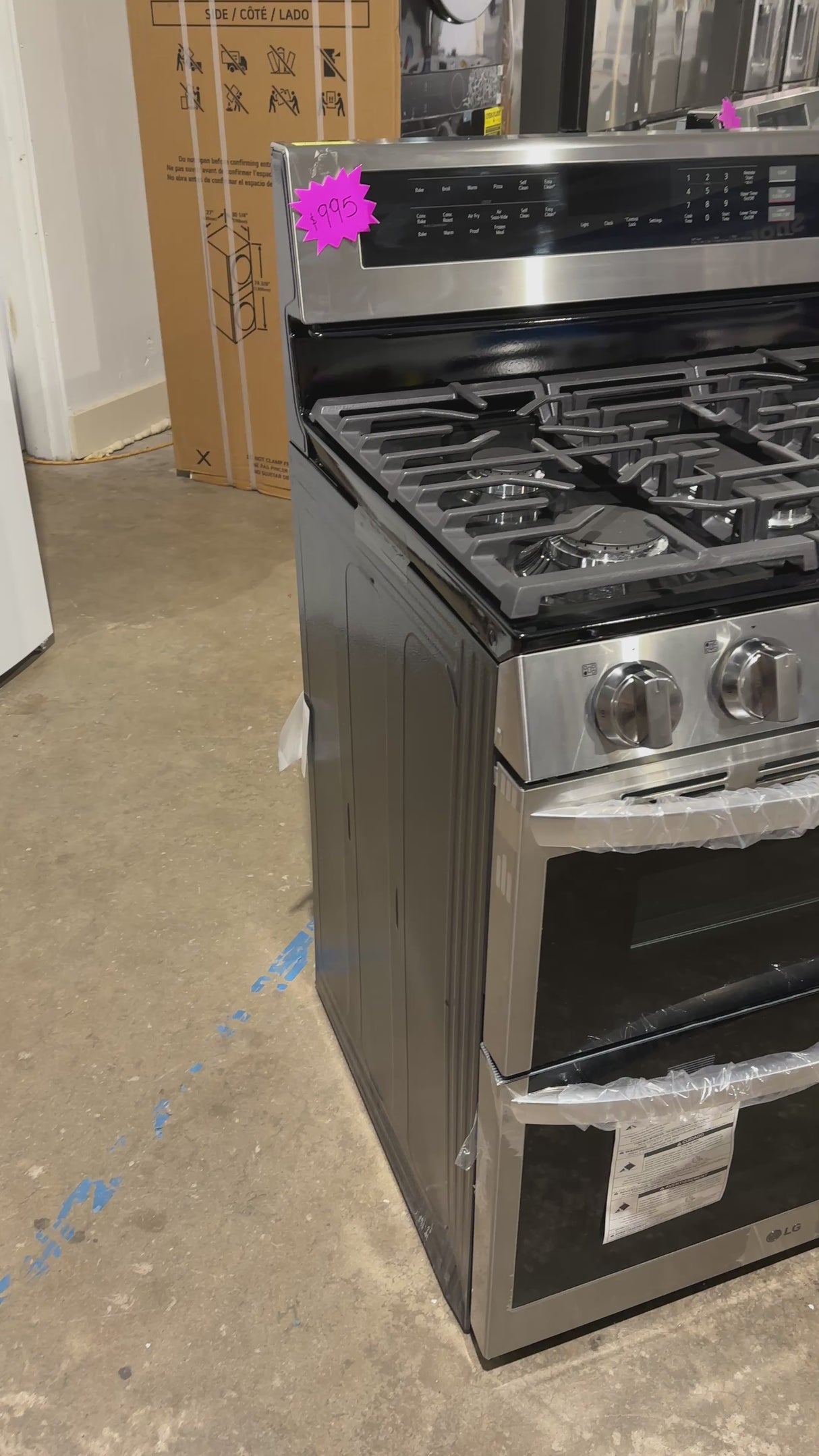 Lg Stainless Steel Gas Range 5 burner With Double Oven