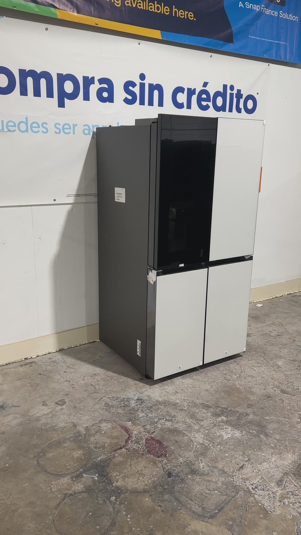 Samsung White Glass 4 Door Refrigerator