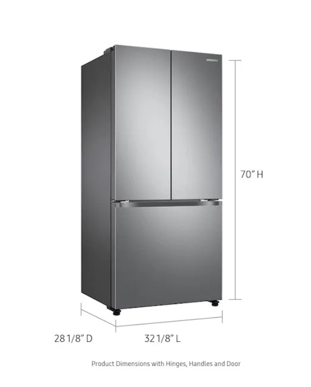 33 in. 17.5 cu. ft. Counter Depth 3-Door French Door Smart Refrigerator in Stainless Steel RF18A5101SR