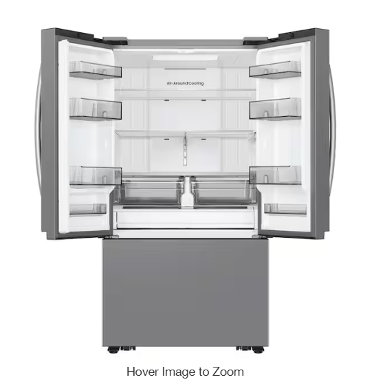 36 in. 32 cu ft Mega Capacity Standard Depth 3-Door French Door Refrigerator in Stainless Steel with Dual Auto Ice Maker RF32CG5100SR