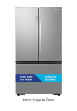 36 in. 32 cu ft Mega Capacity Standard Depth 3-Door French Door Refrigerator in Stainless Steel with Dual Auto Ice Maker RF32CG5100SR